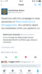 Support from the Rotary Club of Scunthorpe